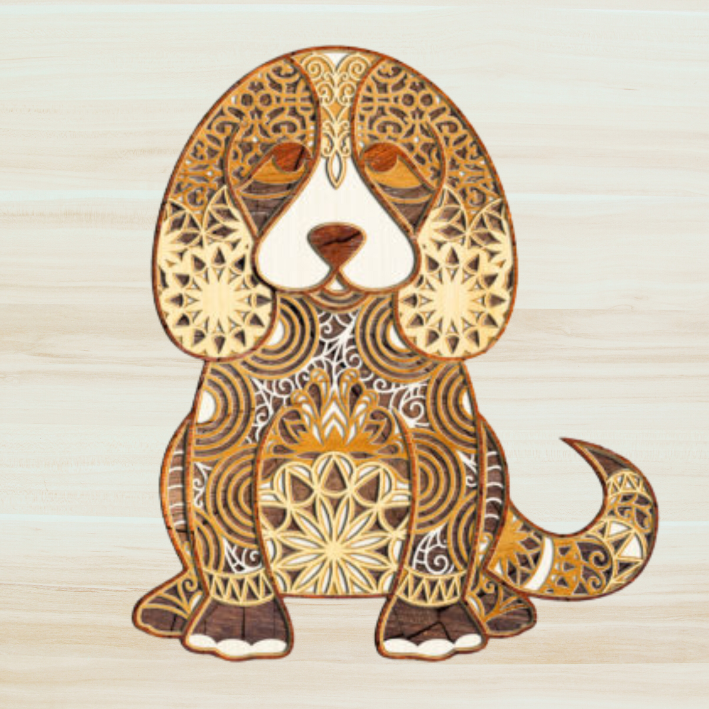 Multi Layered 3D Colorful Animal Wooden Wall Art