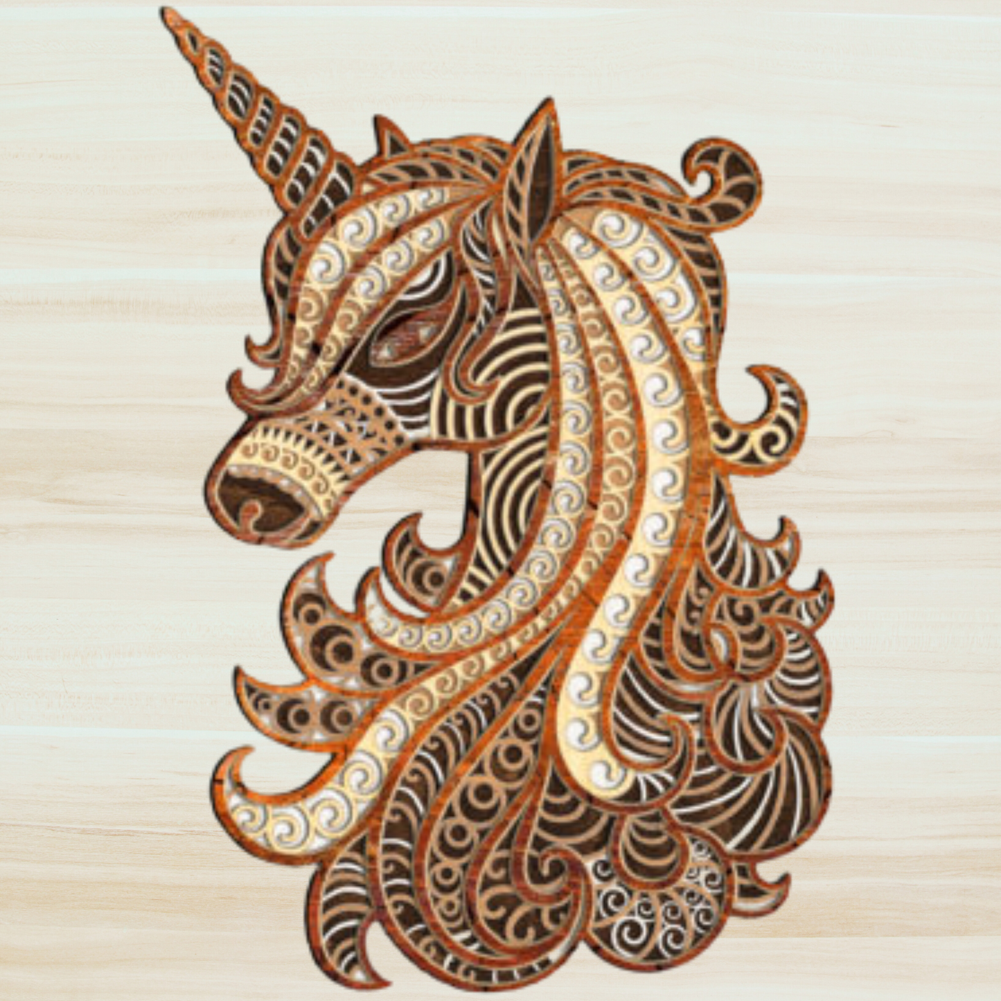 Multi Layered 3D Colorful Animal Wooden Wall Art