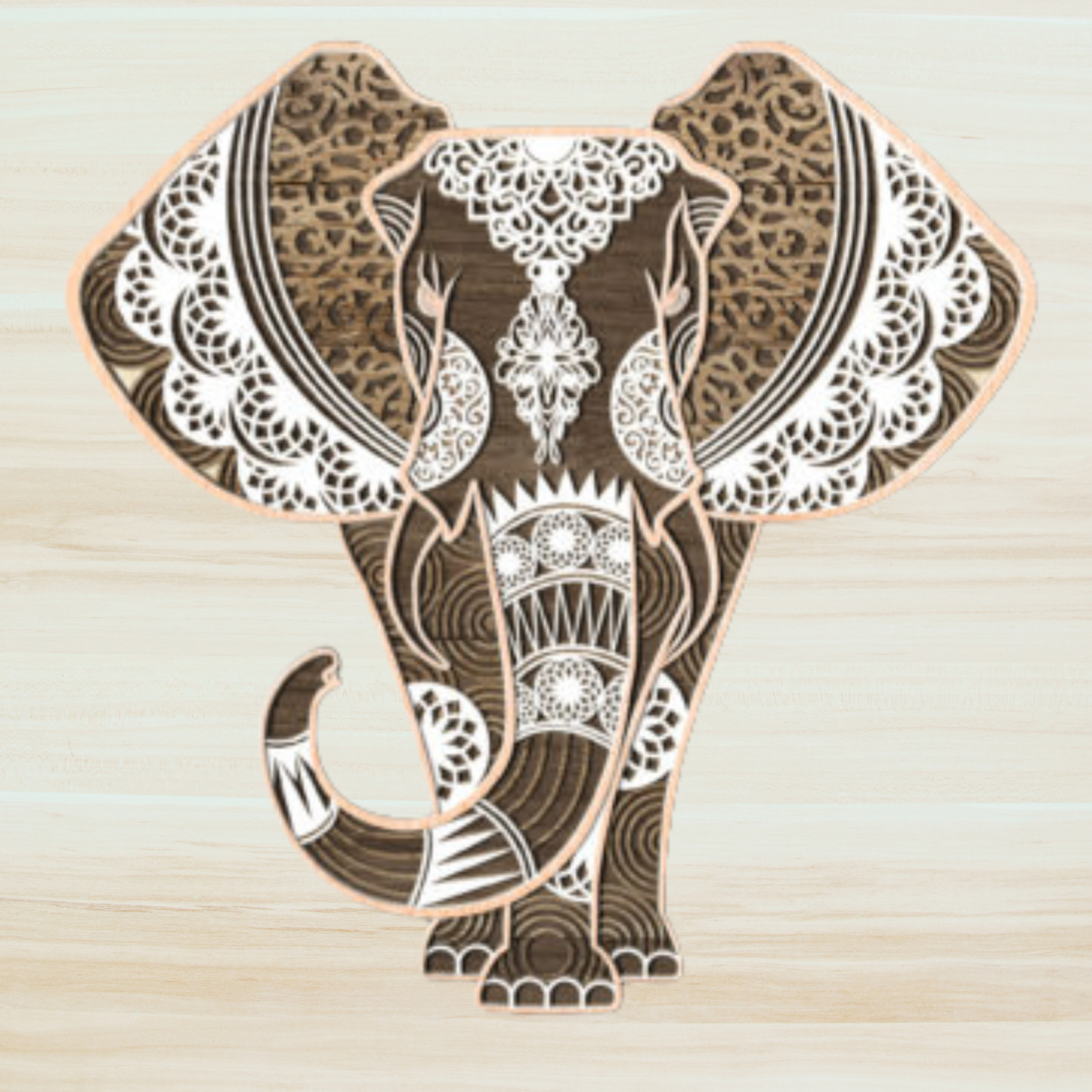 Multi Layered 3D Colorful Animal Wooden Wall Art